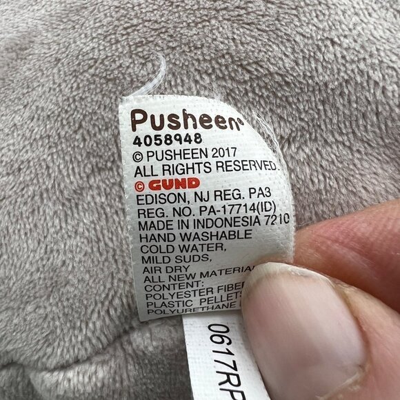 Pusheen Potato Chip Plush Stuffy stuffie 8" gray cat kitty kitten lovey soft squ - Picture 12 of 12